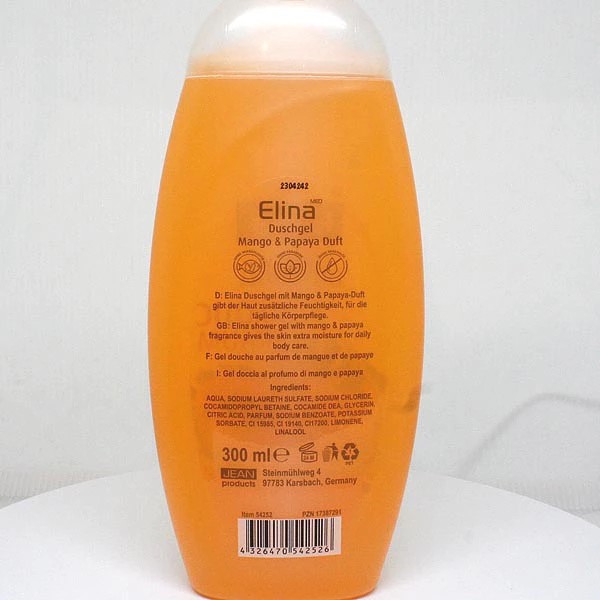 Gel douche Elina 300ml Exotic Dream Mangue &amp; P