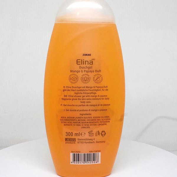 Gel douche Elina 300ml Exotic Dream Mangue &amp; P