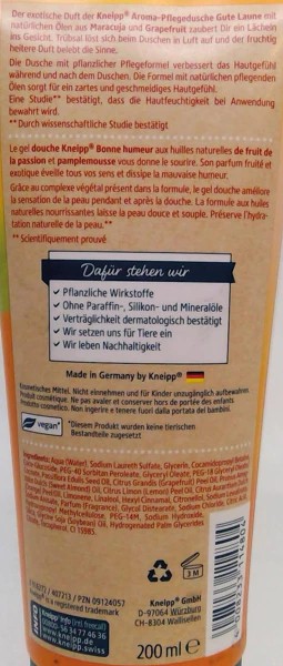 Douche Gel 200ml Kneipp bon fruit de la passion de 