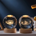 Lampe de table moderne en forme de boule de cristal