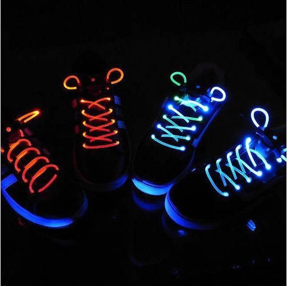 Lacets lumineux 1 paire de lacets LED Bleu