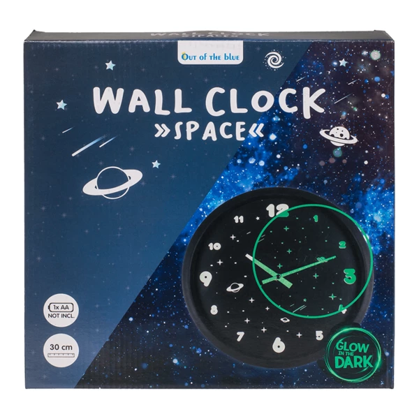 Horloge murale, Espace, brille dans le noir