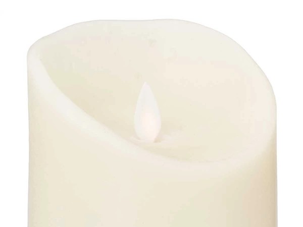 Bougie led creme haute et large