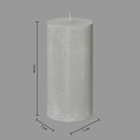bougie ronde olia tp 6.8x14, beige