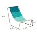 Chaise longue pliante avec sac jardin touristique 
