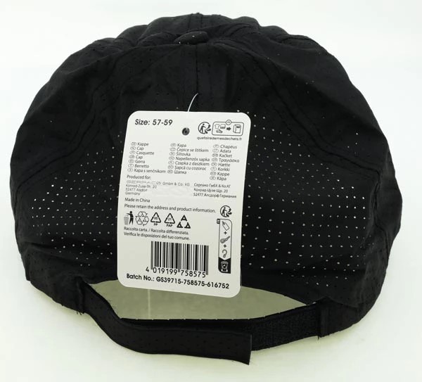 Casquette de baseball perforée 57-59, 5 couleurs 