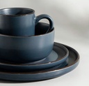 SET VAISSELLE GRÈS 16 PIÈCES EN GRIS