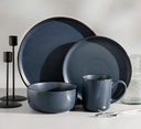 SET VAISSELLE GRÈS 16 PIÈCES EN GRIS