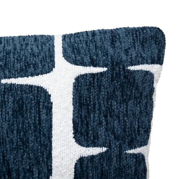 Housse coussin chen jeni 30x50cm, bleu egéen