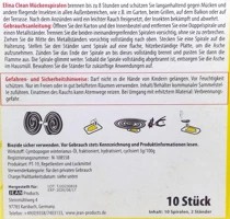 Spirale anti-moustique 10 avec 2 supports métalliq