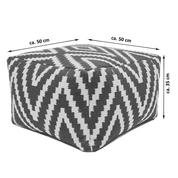 Pouf Cube Kilim Noir