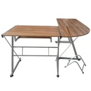 Table de bureau en L, marron
