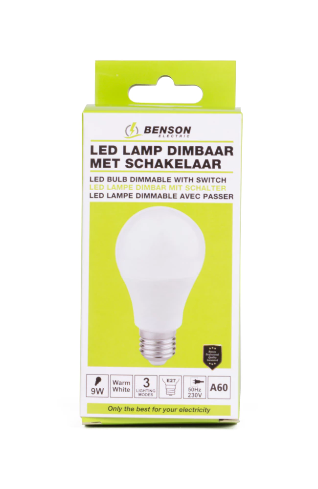 Ampoule LED E27 A60 9W + détecteur de mouvement bl