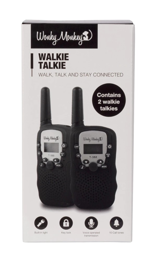 Ensemble talkie-walkie Wonky Monkey Noir