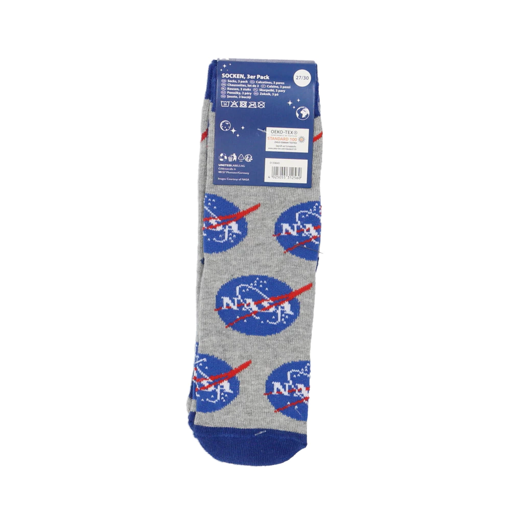 Lot de 3 paires de chaussettes Nasa - Bleu