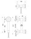 Mitigeur de douche mural standard sans douche