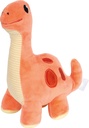 Peluche dinosaure rouge Dino, 8,5x13x19cm