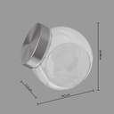 bocal pen verre et inox 1,5l nixo, transparent