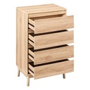 commode 4 tiroirs abana, beige
