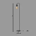 lampadaire keli nr h150, noir