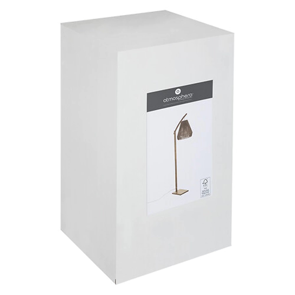 lampadaire arc palm naturel h158, beige