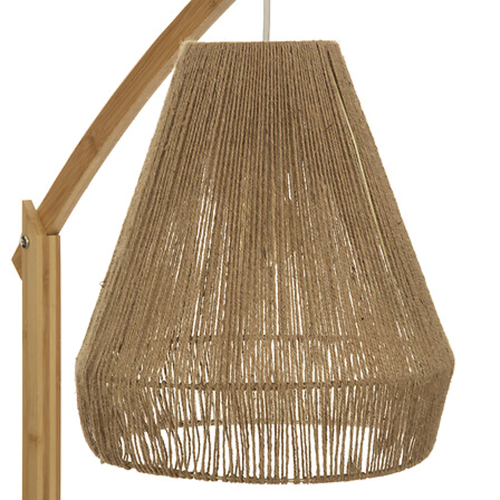 lampadaire arc palm naturel h158, beige