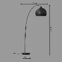 lampadaire arc hyto nr h177, noir