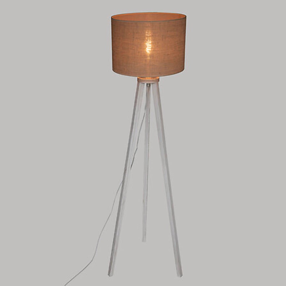 lampadaire trépied elva naturel h143, beige moyen