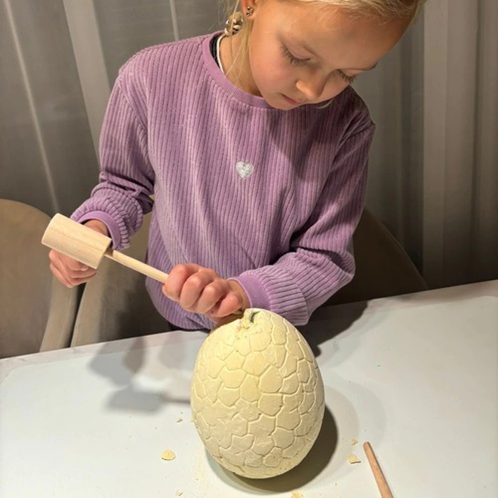 Oeuf de dinosaur a ouvrir