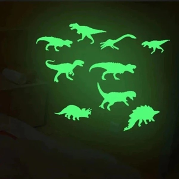 Décorations murales illuminées Dino (9 pcs)