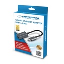 ADAPTATEUR ETHERNET 1000 MBPS USB C-RJ45