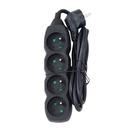 Multiprise 4 prises 1,5 m noire