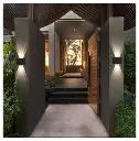 Applique LED demi-ronde à éclairage direct et indi