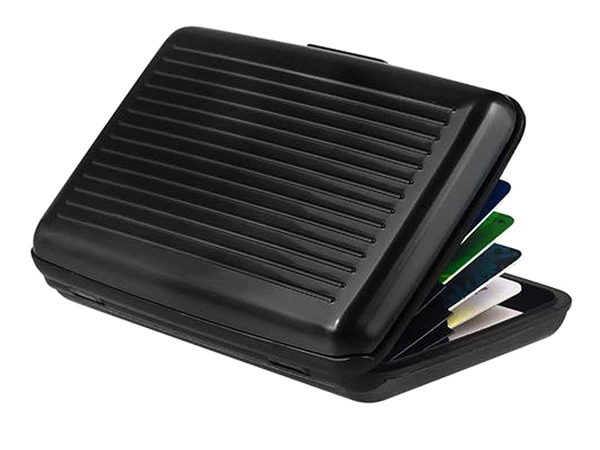 Etui portefeuille en aluminium pour cartes et docu