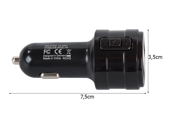 Émetteur Bluetooth FM MP3, 2x chargeur USB