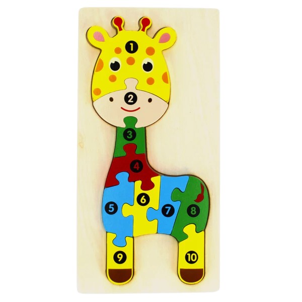Puzzle Bois Girafe 10el 14x30 mc Feuille de Bois 8
