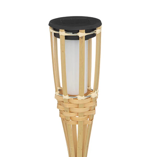 balise solaire extérieur bambou maceo naturel h70,