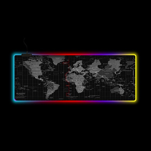Tapis de souris Yelandar RGB LED World Map Gamer g