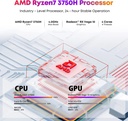 CHUWI LarkBox X Mini PC Intel AMD Ryzen 7 3750H 4.1Ghz 8G+256G Windows 11 Home