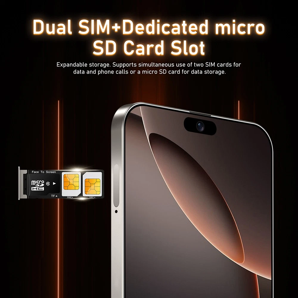 2025 G16 Pro Max 5G Unlocked Smartphone Android 15 6+128GB Dual SIM Mobile Phone