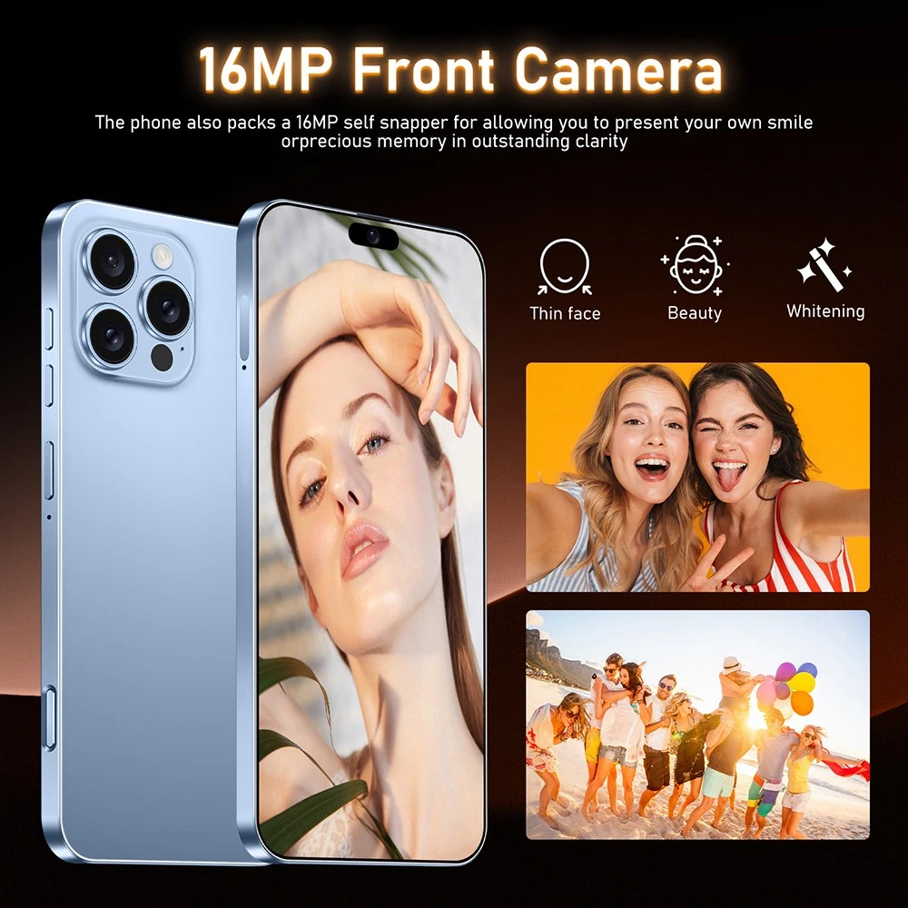 2025 G16 Pro Max 5G Unlocked Smartphone Android 15 6+128GB Dual SIM Mobile Phone