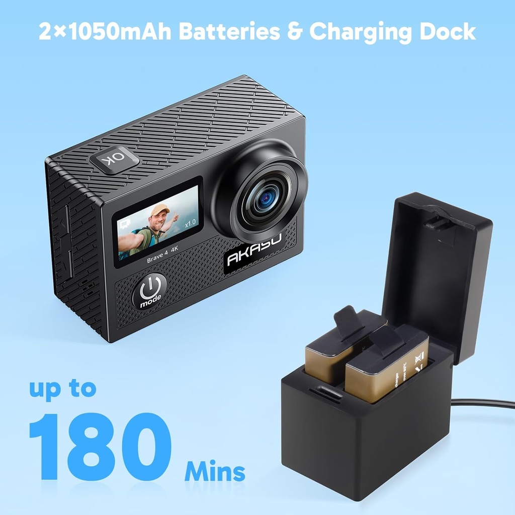 AKASO Brave 4 Action Camera 4K 30fps