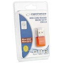 Lecteur de carte micro SD USB orange