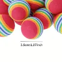 10 balles en mousse à rayures arc-en-ciel pour cha
