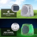 Speakers Rocher resistant à l'eau (2pcs) RGB Solaire