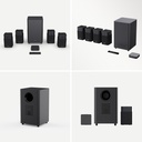 home cinema Hisense Devialet HT Saturn 4.1.2 canaux avec caisson de basses sans fil, Dolby Atmos, DTS:X, Bluetooth 5.3, EzPlay, HDMI 