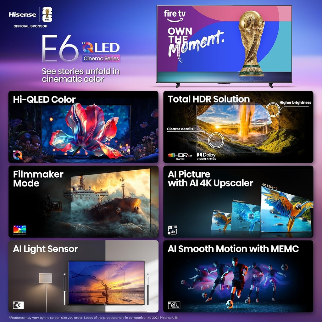 Hisens 75" E6 SmartTV Qled 4k 