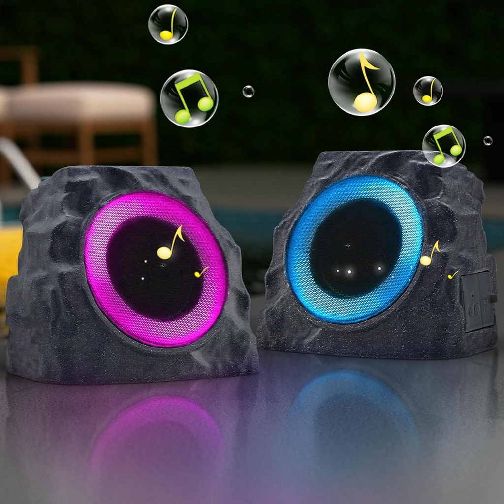 2x Enceintes Exterieures solaire Bluetooth