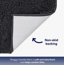 FRISCO Tapis en microfibre chenille Fish Bone+ 91,4 x 63,5 cm - Gris