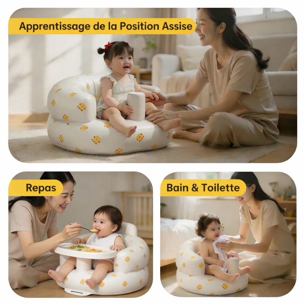 Siège Gonflable Bébé QISHENG dès 3 Mois